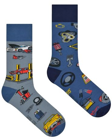 Spox Sox - calcetines coloridos, divertidos y extravagantes - un regalo divertido, 44-46, Garaje