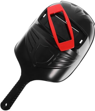Hohopeti Handheld Welding Face Handle Impact Resistant Plastic Welding Black Thickened Welder Protective