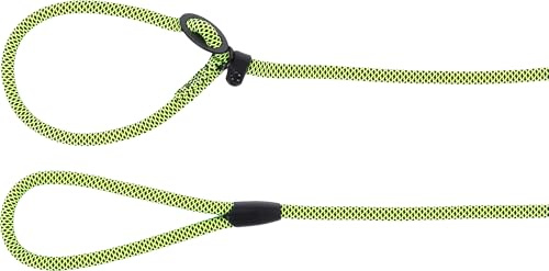 Laisse Chien - Anti-Traction Eros Vert – 170cm L x 1cm l x 1cm H (Ø 1cm) – Nylon – Stop sécurité réglable – pièces Noir Mat – contrôle Optimal