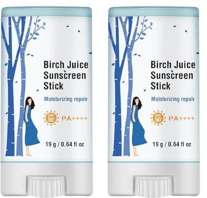 Birch Juice Sunscreen Stick(SPF50+ Pa++++), BirchJuice moisturizing Sun-screen Spf 50, birch juice face sunscreen, Reef Safe Sunscreen, No White Cast, Strong UV Protection, For All Skin Types (2)