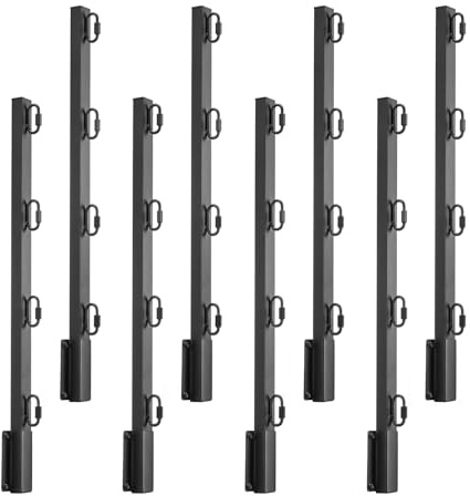 VEVOR Bras d'Extension de Fil de Fer Barbelé, Lot de 8, Rallonges de Poteaux de Clôtures, 60,5 cm, Extension de Hauteur de Clôtures en Acier Robuste, Montage Stable, pour Empêcher Animaux de Sauter