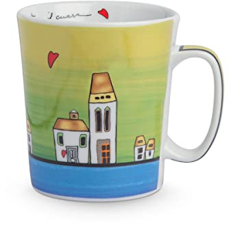 Egan Mug Collezione Le Casette. Oggetto Realizzato in Porcellana di Colore Blu. Dimensione: 10,5X9X11,5 cm. La referenza è PLC21/1B
