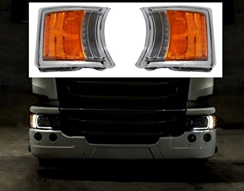 2 x LH/RH LED-blinkerslampor för SCANIA R P G med löplampor för dagtid