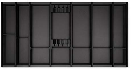 SOTECH Besteckeinsatz Cuisio anthrazit für 1000 mm Korpusbreite Tiefe 473 mm mit Messerblock für Legrabox