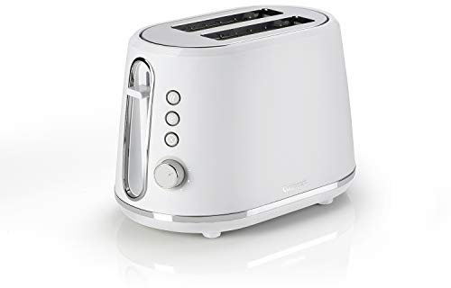 Cuisinart 2 slice toaster, Extra-deep, extra-wide slots, ideal for thick bread and bagels, High lift lever, 7 browning levels plus defrost, Matching kettle available, Warm White