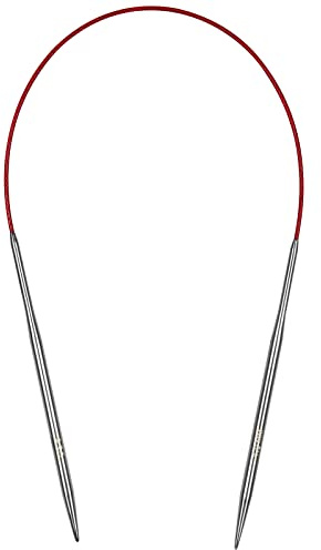 Coopay Steel Circular Knitting Needles - 4.0mm, 40cm Short, Flexible Cable, Fixed Pins for Socks & Small Projects, US Size 6