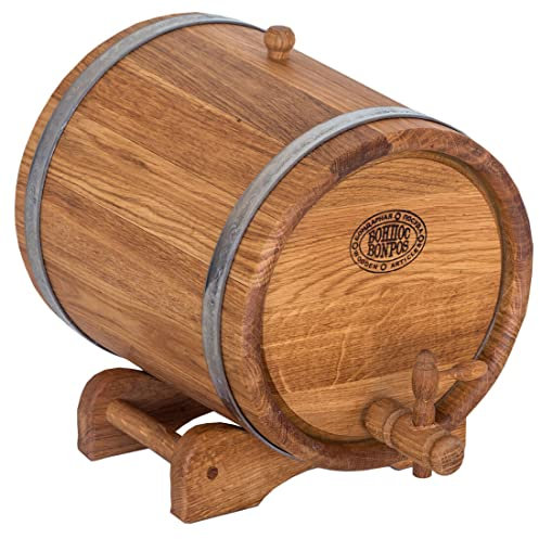 Waldmeister Eichenholzfass 10L - Holzfass liegend - Weinfass außen geölt - Likörfass