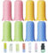 NELSHP Coperture per bottiglie da viaggio, confezione da 8 manicotti in silicone da viaggio, accessori da viaggio per shampoo, lozioni, balsamo, bottiglie per il corpo
