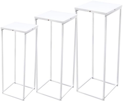 Set di 3 vasi moderni a colonna in metallo, supporto per fiori rettangolare, adatto per Living Home, camera da letto, ufficio, oro