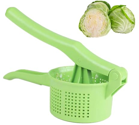 Lettuce Spinner - Hand Press Food Chopper Manual | Fruit Washer Spinner | Vegetable Dryer Strainer | Pressing Stuffing Water Dryer Strainer for Shredded Potatoes, Cabbage, Radishes, Leeks