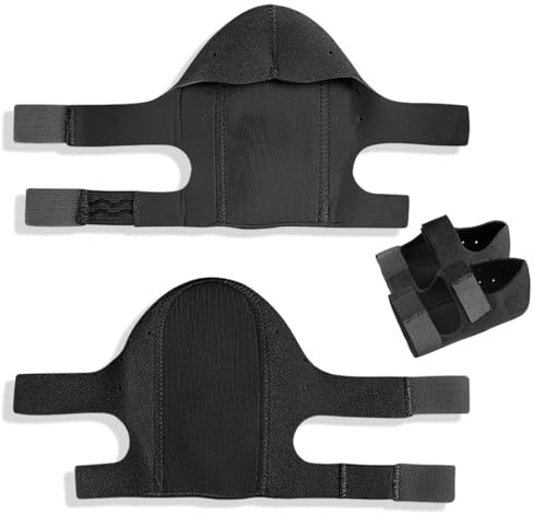 COYUN Protezioni per talloni fasciite plantare Tacco Coppe per Donne Uomini Tacchi Spur Dolore Relief - Inserti Tacco Pads per Achille Tendinite Tacco Secco Cracked, Nero, 35-39
