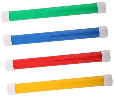 iplusmile Bâtons de Relais Pack de 4 Pièces pour Garçon et Filles en Plastique 25cm Design Facile à Saisir pour Cours D'éducation Physique et Compétitions Scolaires