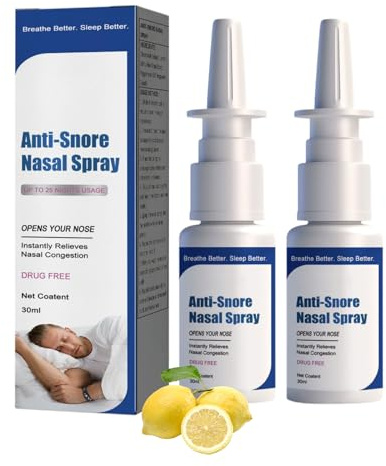 2pc Spray Anti Ronflement 30 Ml Solution Naturelle Contre Le Ronflement Spray Nasal Anti-Schnarch Soulage Efficacement Le Ronflement, Améliore La Respiration