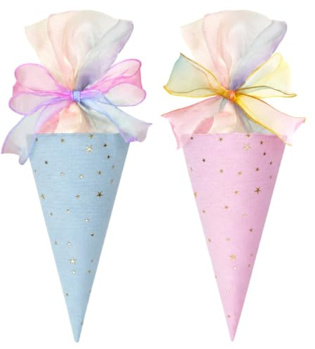 2 mini school cones for filling, siblings school cone for school enrolment