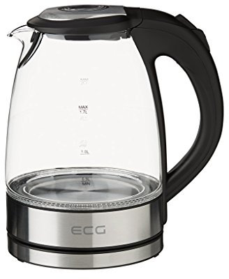 ECG RK 1776 Glass, Wasserkocher, 1,7 Liter, Glas, 1.7 liters