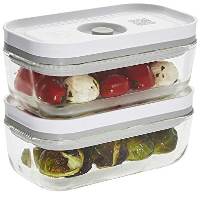 ZWILLING Fresh & Save 2-Piece Small Glass Airtight Food Storage Container, Meal Prep Container