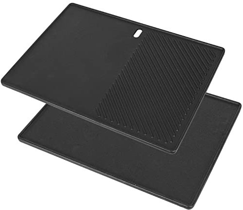 WELL GRILL 43x32 CM Guss-Wendeplatte Gusseisen Grillplatte für Enders Boston 4 & 6, Monroe PRO 4, Colorado 4, Landmann Triton 3 und 4 Brenner Gasgrill, Plancha Grillpfanne Zubehör