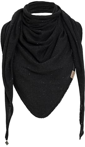 Knit Factory - Iris Trekantssjal - Anthracite - 190x85 cm