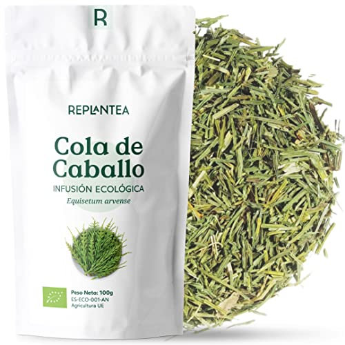 COLA DE CABALLO INFUSION 100% ECOLÓGICA 100g (50 Tazas) | Té de Cola de Caballo a Granel, Infusión Drenante y Diurética REPLANTEA®