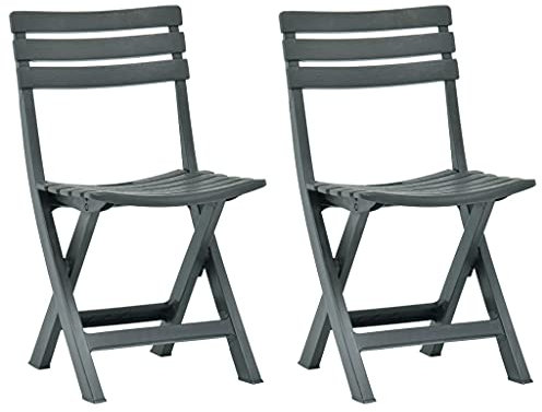 XIAOGUANG Klappbarer Gartenstuhl 2 STK Gartensessel, Campingstuhl, Terassenstühle, Gartenmöbel, Balkon Stühle, Balkonstuhl, Hochlehner, Stühle Für Draußen, Kunststoff Grün