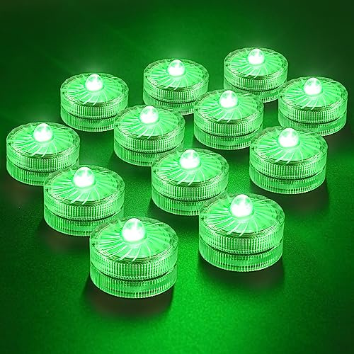 Flamlösa LED-ljus värmeljus, mini undervattensljus, 100 timmars LED-dammljus Dekorativa lampor för dammpool Akvarium Vas Badkar Spa Party Festival
