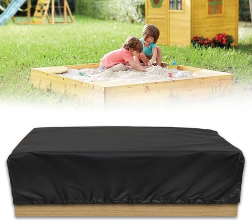 NEVERLAND Sandkasten Abdeckplane 125 * 125 * 20cm Sandkasten Abdeckung Plane Sandkastenplane Abdeckung für Sandkasten Staubdichte Sandkasten Abdeckung Spielzeug Sandkasten Abdeckung
