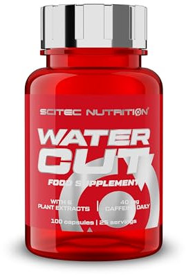Scitec Nutrition Water Cut Kapseln, Energieschub mit Vitamin C und B6, Grüntee-Extrakt, reduziert Müdigkeit & unterstützt das Immunsystem, natürliche harntreibende Ergänzung, 100 Kapseln