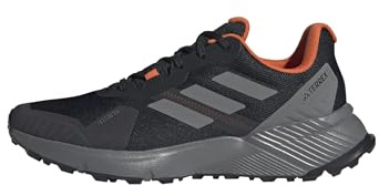 adidas Terrex Soulstride Trail Running Shoes, Zapatillas para Hombre, Core Black Grey Four Semi Impact Orange, 44 2/3 EU
