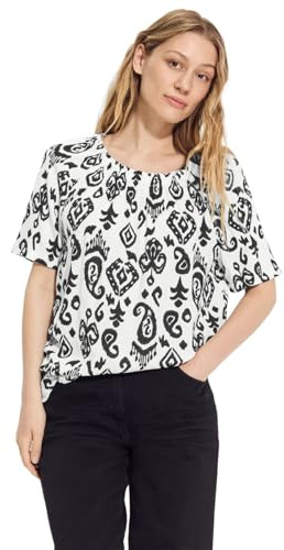 Cecil B344760 Camicia con Stampa Carmen, Vanilla White, M Donna