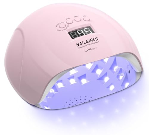 UV LED Nail Lamp,NAILGIRLS Gel Nail Lamp Professional 150W Gel Polish Nail Dryer Curing Lamps with 4 Timer Presets, Auto Sensor, Detachable Base, Nail Art Tools for Fingernail