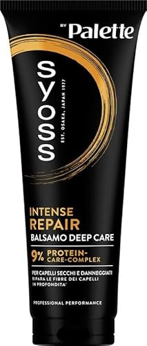 Syoss Palette Intense Repair Deep Care Conditioner 250ml, Restrukturierende Haarspülung mit 9% Protein-Care-Complex repariert die Fasern in der Tiefe, Produkte für trockenes und geschädigtes Haar