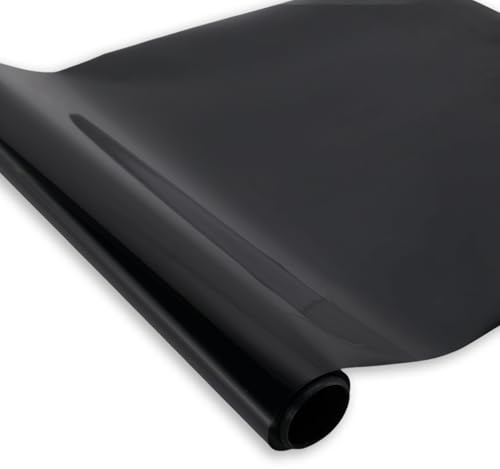 WPPQWP Lámina tintada universal para coche, 6 m x 50 cm, 15% VLT, nanorecubrimiento para protección UV, aislamiento térmico, protección contra explosiones, privacidad, para coches y camiones (negro