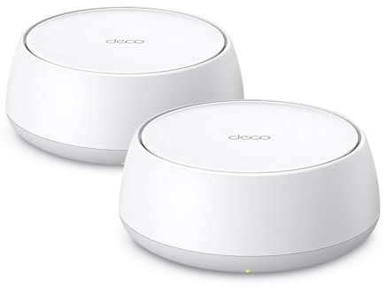 TP-Link Deco BE3600 helt hem multi-gigabit nät Wi-Fi 7-system, upp till 3,6 G dubbelt band, trådlöst/trådbunden, sömlös AI-roaming, MLO, 4K-QAM, föräldrakontroll, realtids-loT-säkerhet (Deco BE22 (2