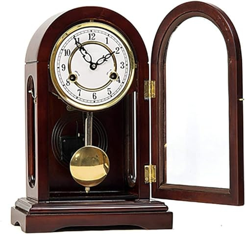 Horloge de cheminée à pendule avec carillons – Horloge de table mécanique pour salon, bureau, décoration d'intérieur