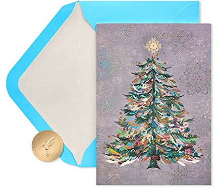 Papyrus Tarjetas de Navidad en caja con sobres, día festivo, árbol de Navidad festivo (14 unidades)