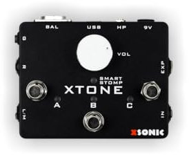 XSONIC Xtone Mobile Audio Interface, Ultra-Low Latency, 192KHz Sample Rate, 108dB Dynamic Range, 3 Output Ports, Expression Pedal Input, iOS, Windows, Mac