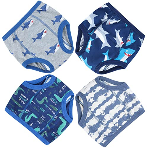 FLYISH DIRECT Calzones de Entrenamiento Pantalones de Entrenamiento para niños para niños y niñas, Calzoncillos de Entrenamiento para bebés de 4 Paquetes, para 2 a 6 años