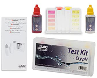 Medidor Cloro y PH Piscinas KIT ANÁLISIS CLORO, PH y BROMO (gotas) - Laboratorios LAC