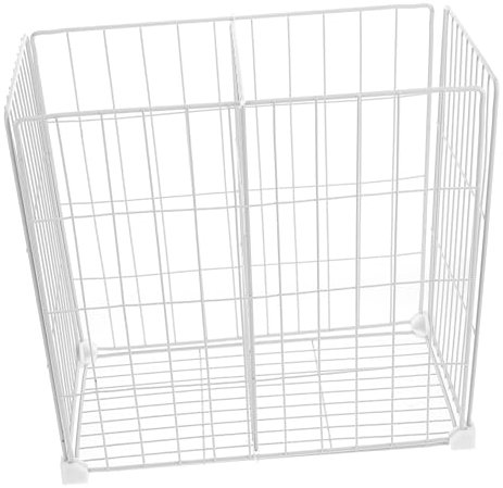 UTHCLO Organizer per Freezer con Cestino Inferiore Divisori per Congelatore e Frigorifero Adatto per Congelatori Profondi e Tradizionali Installazione Facile e Robusta Struttura Bianco