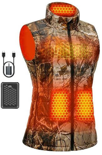 Women Heated Vest Battery Pack Included Rechargeable Hat Army Jacket Apparel Tactical Gear Military Accessories Mittens Glives Hunting Essential Camo Camouflage Coat Lawn Chair Gift Camping Stuff