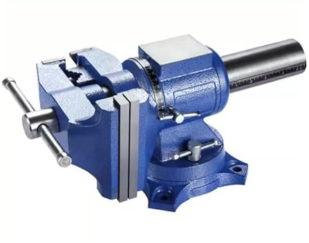 Morse 6 for banco lavoro, banco for impieghi gravosi for il serraggio di materiali e attrezzature, morsa da banco con base di lavoro girevole a 360 gradi(6in)