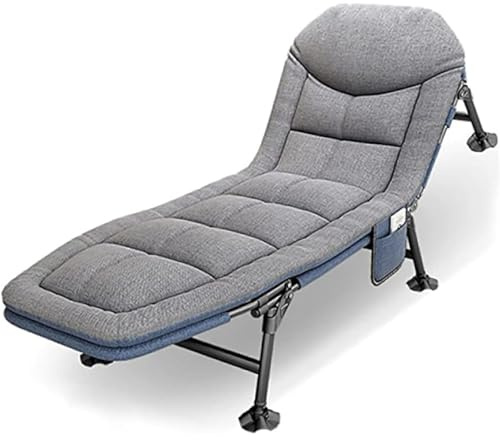 Lit de camping pliable extra large et robuste avec matelas Lit de couchage portable pour adultes Idéal pour les voyages en plein air Aventures Intérieur Pêche et Camping