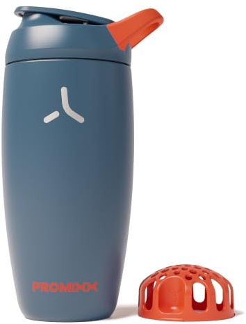 Promixx Pursuit Isolerad Shaker – 550ml Dubbelvägg Rostfritt Stål Proteinmixer med Snap-Fit för Iskalla Shakes – Läcksäker för Fitness och Resor – Midnattsblå