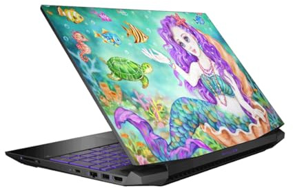 Head Case Designs Officially Licensed Kayomi Harai Mermaid And Friends Magical Fantasy Vinyl Sticker Skin Decal Cover Compatible With HP Pavilion 15.6 15-dk0047TX