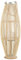 Bambusholz Deko Laterne Heller Holzfarbtone/Natural Flechtoptik Windlicht mit Glaseinsatz Retro Gartenlaterne Kerzenhalter Kerzenständer 84 cm Tahiti