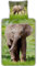 ESPiCO Trendy Bedding Bettwäsche Elefant Babyelefant Rüssel Bunt Safari Afrika Wildtier Tiermotiv Renforcé, Größe:135 cm x 200 cm