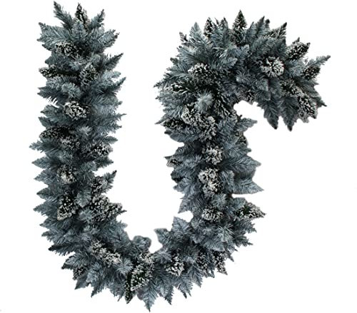 Weihnachtsgirlande Schnee Optik Delxue 270 cm Tannengirlande Girlande Weihnachtsdekoration