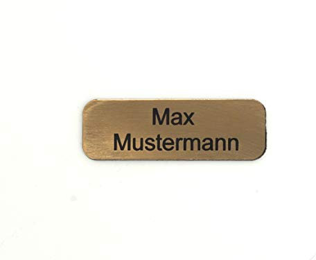 chapa buzón personalizada | Placa grabada personalizada autoadhesiva | nombre y número | Muchas tallas | Resistente a la intemperie | Grabado láser (6x2cm Redondo, Oro-Negro)