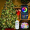 Carastek Lichterkette Außen Innen, 10M 100 LED Lichterkette Strom, Fernbedienung/APP, Wasserdicht IP65,Sync mit Musik Lichterkette Bunt füR Weihnachten Hochzeiten Party Deko
