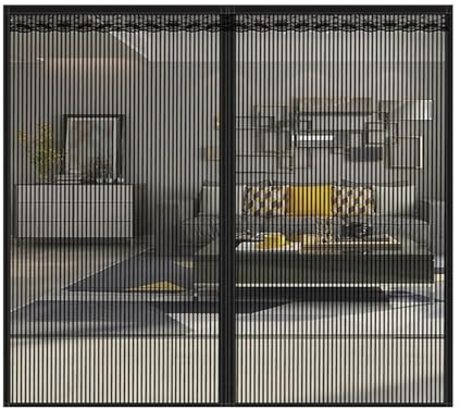 BTAISYDE Magnetic Fly Screen Door, Heavy Duty Bug Mesh Curtain with Powerful Magnets and Full Frame Magic Tape, Insect Protection Door No Gap, Keep Bugs Out Lets Fresh Air in,A,150X220XCM